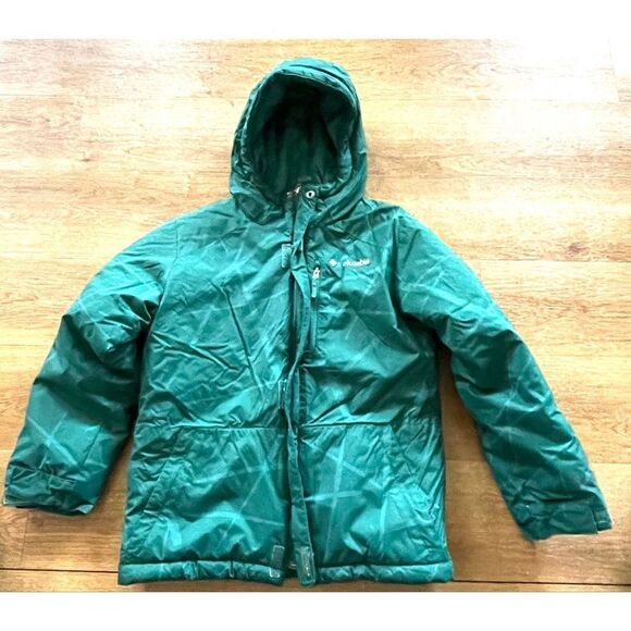 Columbia Youth Lightning Lift Jacket Winter Snow Green Size 7/8 - Picture 1 of 10